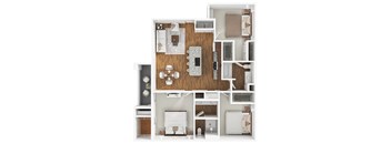 C1 floor plan at Level 25 at The Curve by Picerne, Las Vegas