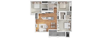 Floor Plan 3a2 1207 SqFt at The Aliante by Picerne, Scottsdale, AZ 85259