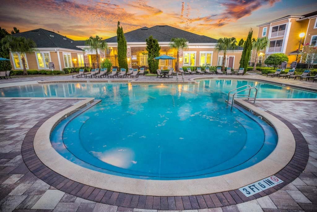 Brandon Pool Twilight at The Oasis at Brandon, Florida, 33578