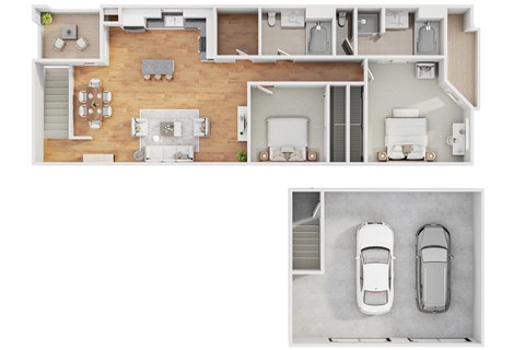 Floor Plan loft 1010 SqFt at The Aliante by Picerne, Arizona 85259