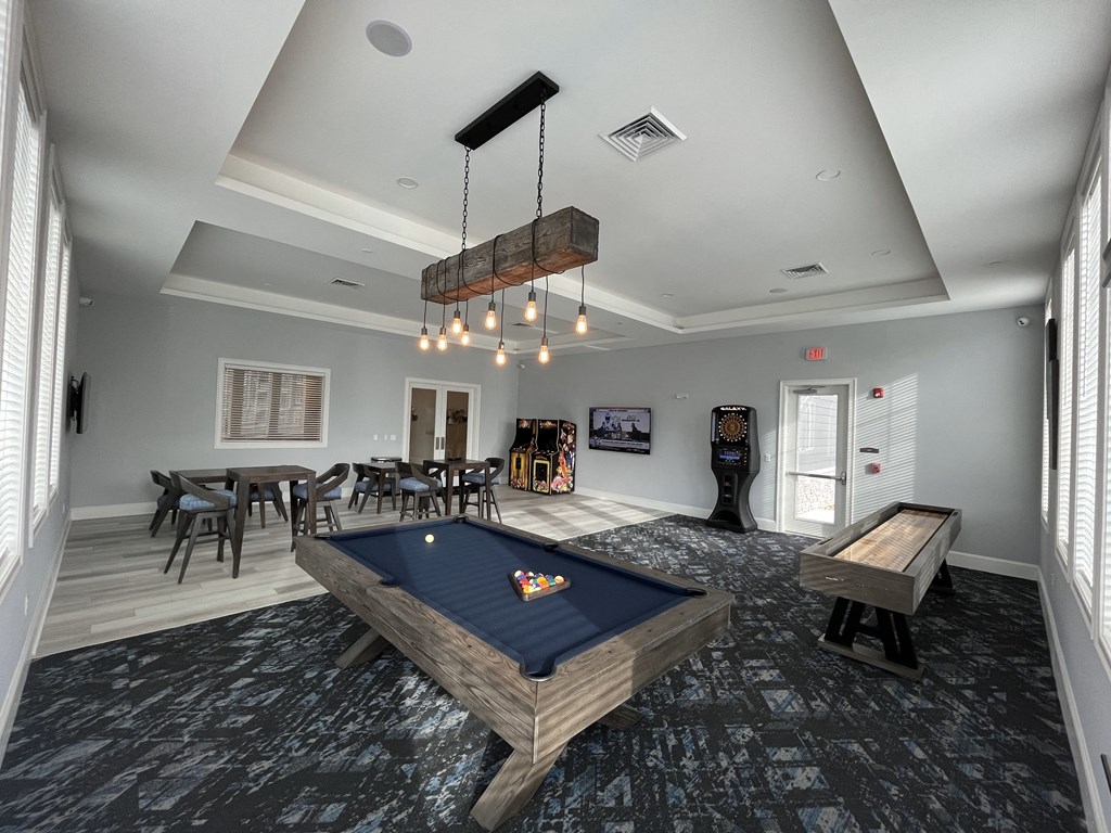 a spacious game room with a pool table and foosballat Plymouth, Plymouth, MA, 02360
