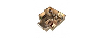 1 bed 1 bath The Retreat Floor Plan at The Oasis at Wekiva, Apopka, 32703