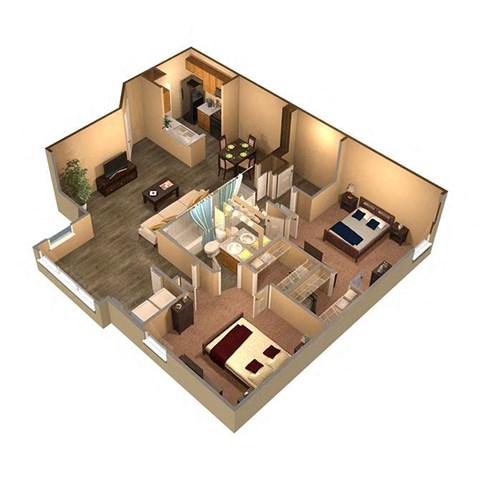 2 bed 2 bath The Signature Floor Plan at The Oasis at Wekiva, Florida