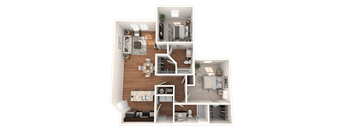 2 bed 2 bath Starting from 1189 Square-Feet Serenity Floor Plan at The Oasis at Brandon, Riverview
