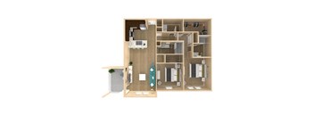 2 bed 2 bath Oasis Floor Plan at The Oasis at Highwoods Preserve, Tampa, 33647