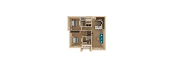 2 bed 2 bath Allure Floor Plan at The Oasis at Moss Park Preserve, Orlando