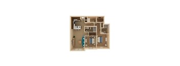 2 bed 2 bath Oasis II Floor Plan at The Oasis at Moss Park Preserve, Florida, 32832