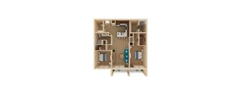 2 bed 2 bath Penthouse Floor Plan at The Oasis at Moss Park Preserve, Orlando, 32832