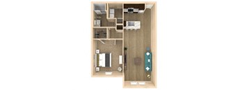 1 bed 1 bath Sanctuary Floor Plan with 918 square feet at The Oasis at Lakewood Ranch, Bradenton, 34211