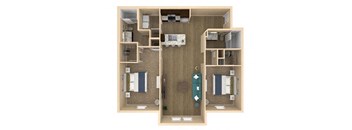 2 bed 2 bath Haven I Floor Plan with 1208 square feet at The Oasis at Lakewood Ranch, Bradenton