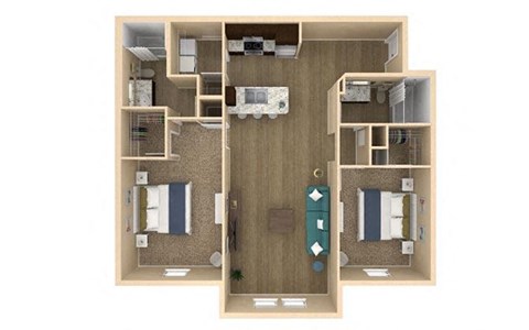2 bed 2 bath Haven I Floor Plan with 1208 square feet at The Oasis at Lakewood Ranch, Bradenton