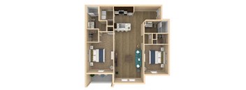 2 bed 2 bath Serenity I Floor Plan with 1201 square feet at The Oasis at Lakewood Ranch, Bradenton, FL