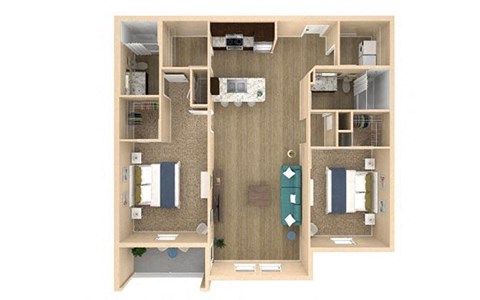 2 bed 2 bath Serenity IV Floor Plan with 1223 square feet at The Oasis at Lakewood Ranch, Florida