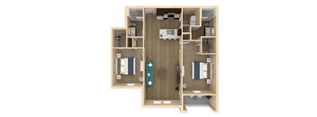 2 bed 2 bath Serenity II Floor Plan with 1151 square feet at The Oasis at Lakewood Ranch, Florida