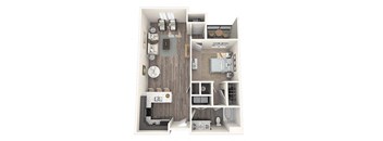 1 bed 1bath Sanctuary Floor Plan at The Oasis at Plymouth, Massachusetts