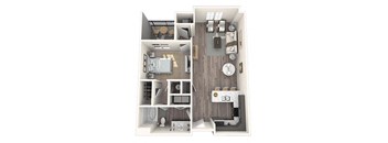 1 bed 1bath Haven  Floor Plan at The Oasis at Plymouth, Plymouth, MA