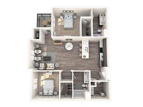 2 bed 2 bath Retreat Floor Plan at The Oasis at Plymouth, Plymouth, 02360