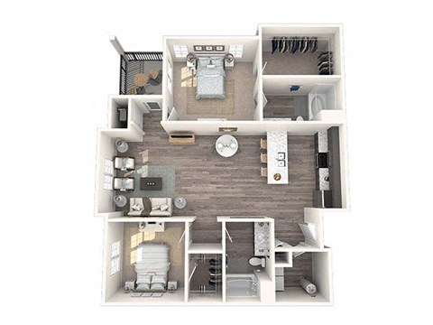 2 bed 2 bath Serenity Floor Plan at The Oasis at Plymouth, Plymouth, Massachusetts