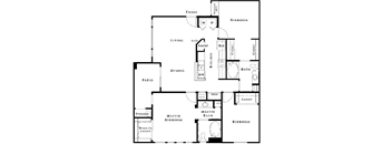3 bed 2 bath floorplan at The Paseo by Picerne, Goodyear, Arizona