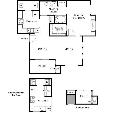 1 bed 1 bath floorplan A at The Paseo by Picerne, Goodyear