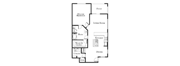 1 bed 1 bath floor plan B at The Cantera by Picerne, Nevada, 89139