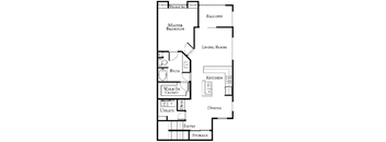 1 bed 1 bath floor plan C at The Cantera by Picerne, Las Vegas, NV, 89139