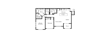 2 bed 2 bath floor plan A at The Cantera by Picerne, Las Vegas
