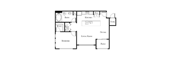 1 bed 1 bath floor plan at The Cantera by Picerne, Las Vegas