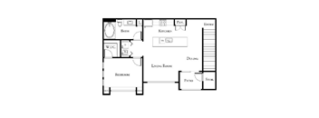 1 bed 1 bath floor plan A at The Cantera by Picerne, Nevada