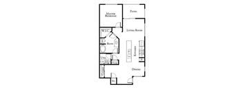 1 bed 1 bath floor plan D at The Cantera by Picerne, Las Vegas, NV