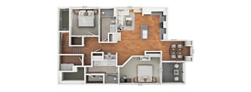 A floor plan of a house with labeled rooms and dimensions.