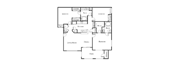 3 bed 2 bath floor plan at The Covington by Picerne, Las Vegas, Nevada