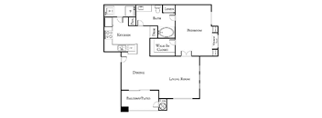 1 bed 1 bath floor plan B at The Covington by Picerne, Nevada