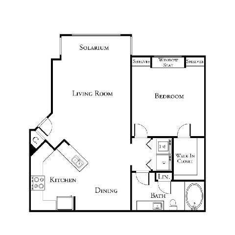 1 bed 1 bath floor plan A at The Covington by Picerne, Las Vegas