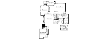 2 bed 1 bath floor plan A at The Covington by Picerne, Las Vegas, NV, 89139