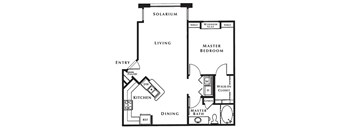 1 bed 1 bath floor plan A at The Fairways by Picerne, Las Vegas, 89141