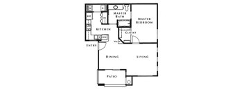 1 bed 1 bath floor plan at The Fairways by Picerne, Las Vegas, NV