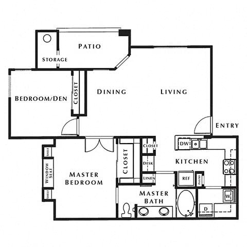 2 bed 2 bath floor plan B at The Fairways by Picerne, Nevada, 89141