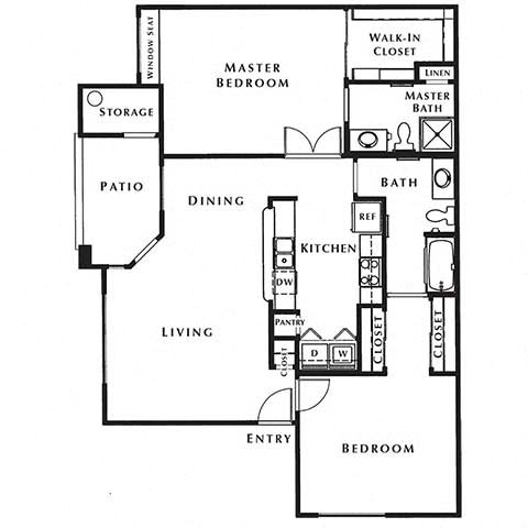 2 bed 2 bath floor plan A at The Fairways by Picerne, Nevada
