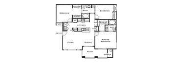3 bed 2 bath floor plan at The Fairways by Picerne, Las Vegas