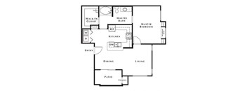 1 bed 1bath floor plan A at Level 25 at Cactus by Picerne, Las Vegas, NV