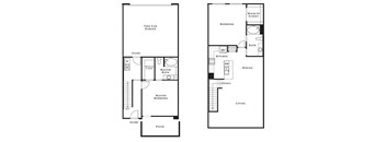 2 bed 2 bath floor plan C at Level 25 at Cactus by Picerne, Nevada