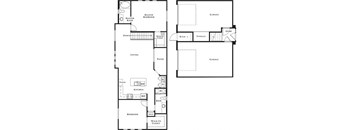 2 bed 2 bath floor plan B at Level 25 at Cactus by Picerne, Las Vegas