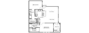 2bed 2 bath floor plan A at Level 25 at Durango by Picerne, Las Vegas, Nevada