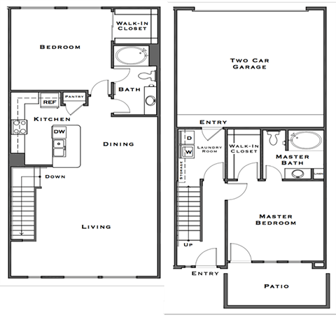 2bed 2 bath floor plan C at Level 25 at Durango by Picerne, Nevada