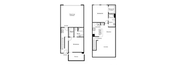 2 bed 2 bath floor plan B at Level 25 at Oquendo by Picerne, Las Vegas