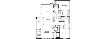 3 Bed 2 Bath Floor Plan at The Presidio by Picerne, N Las Vegas