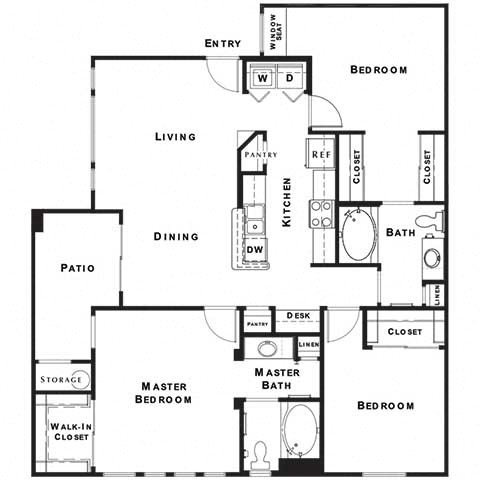 3 Bed 2 Bath Floor Plan at The Presidio by Picerne, N Las Vegas