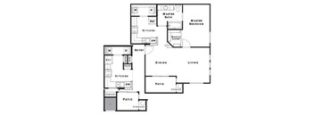 1 Bedroom 1 Bathroom Floor Plan at The Presidio by Picerne, N Las Vegas, NV, 89084