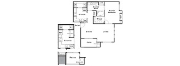 The Sanctuary 1 Bedroom 1 Bath Floor Plan at The Presidio by Picerne, N Las Vegas